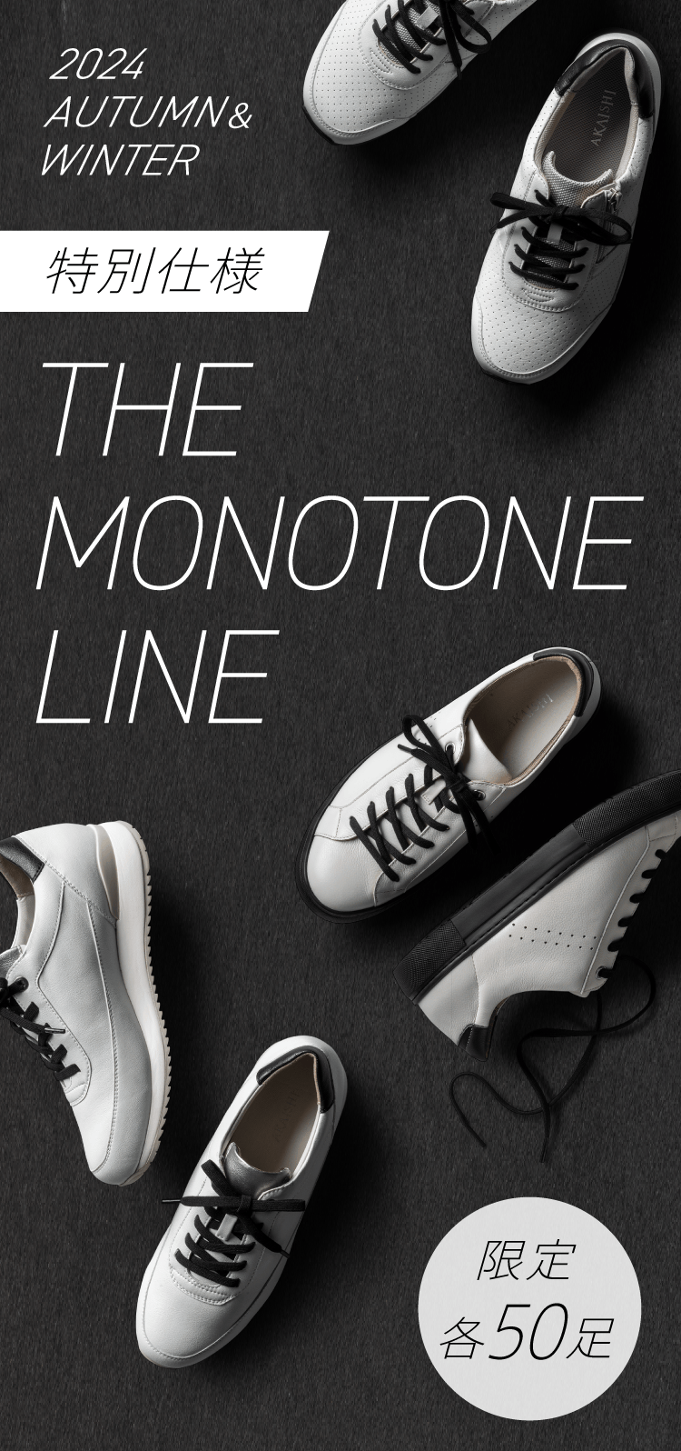 特別仕様 THE MONOTONE LINE 各50足限定